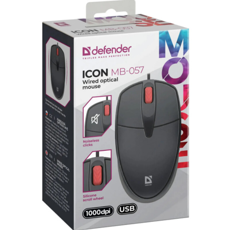 Мышь Defender Icon MB-057 Black (52057)