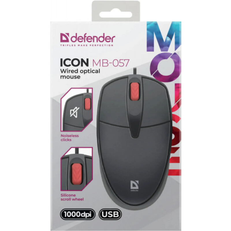 Мышь Defender Icon MB-057 Black (52057)