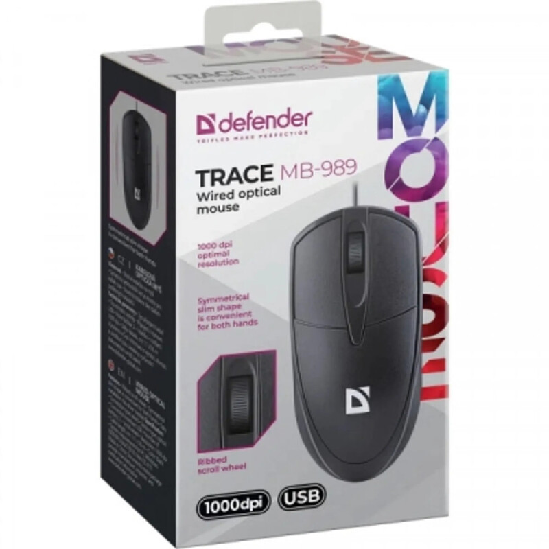 Миша Defender Trace MB-989 Black (52989)