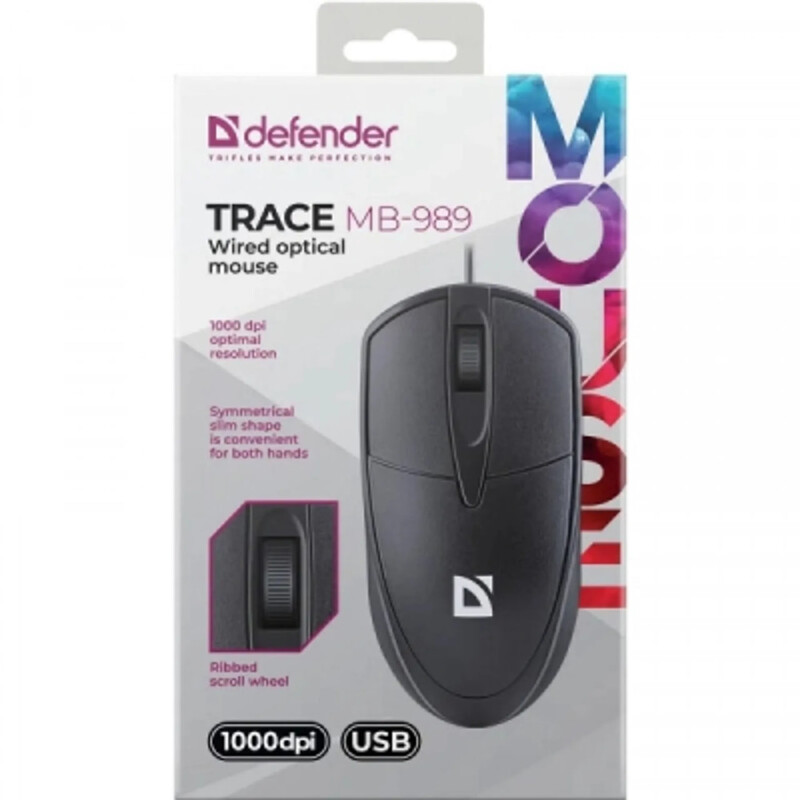 Миша Defender Trace MB-989 Black (52989)