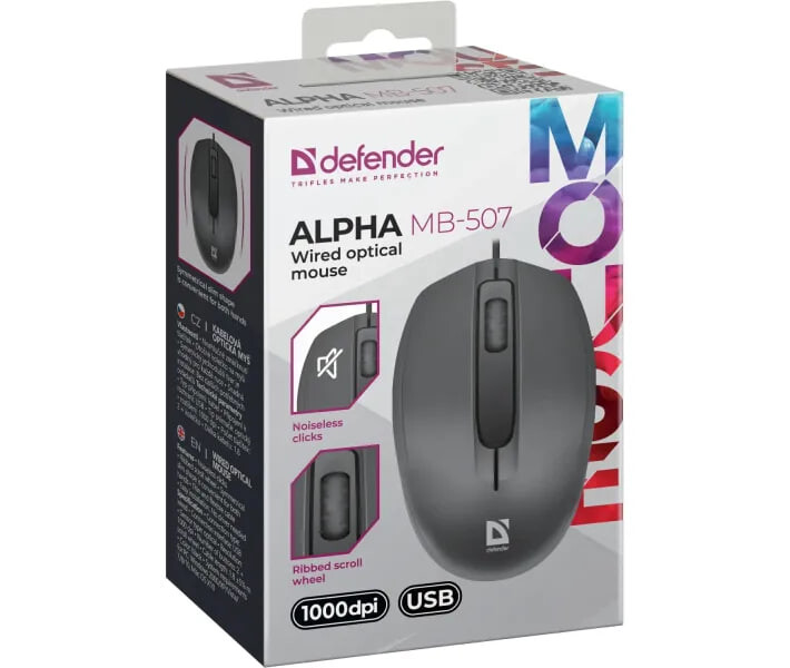 Миша Defender Alpha MB-507 Black (52507)