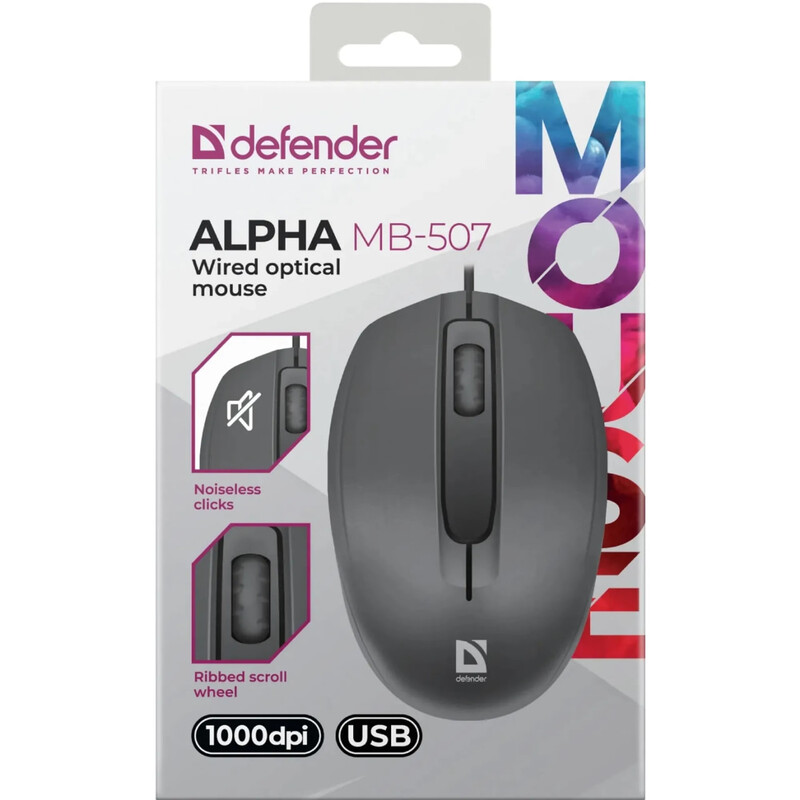 Миша Defender Alpha MB-507 Black (52507)