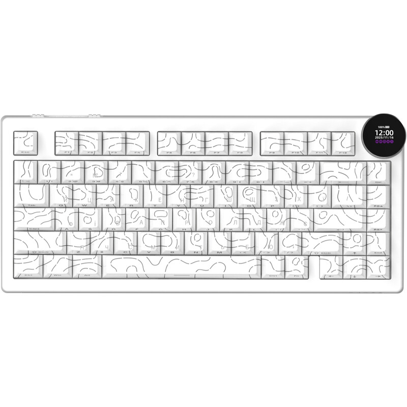 Клавиатура беспроводная Ajazz AK820 V2 White Peach Switch White (AK820-V2-WP-S-W)