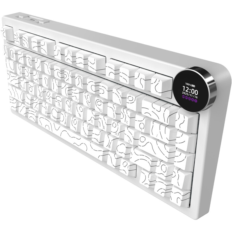 Клавиатура беспроводная Ajazz AK820 V2 White Peach Switch White (AK820-V2-WP-S-W)