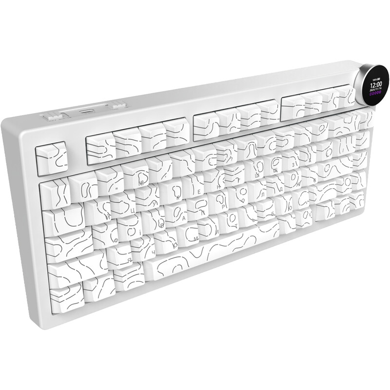 Клавиатура беспроводная Ajazz AK820 V2 White Peach Switch White (AK820-V2-WP-S-W)