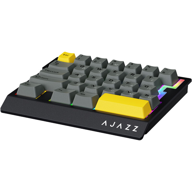Клавіатура Ajazz AK029 Ice lsland Magnetic Switch Black/Yellow (AK029-I-BY)