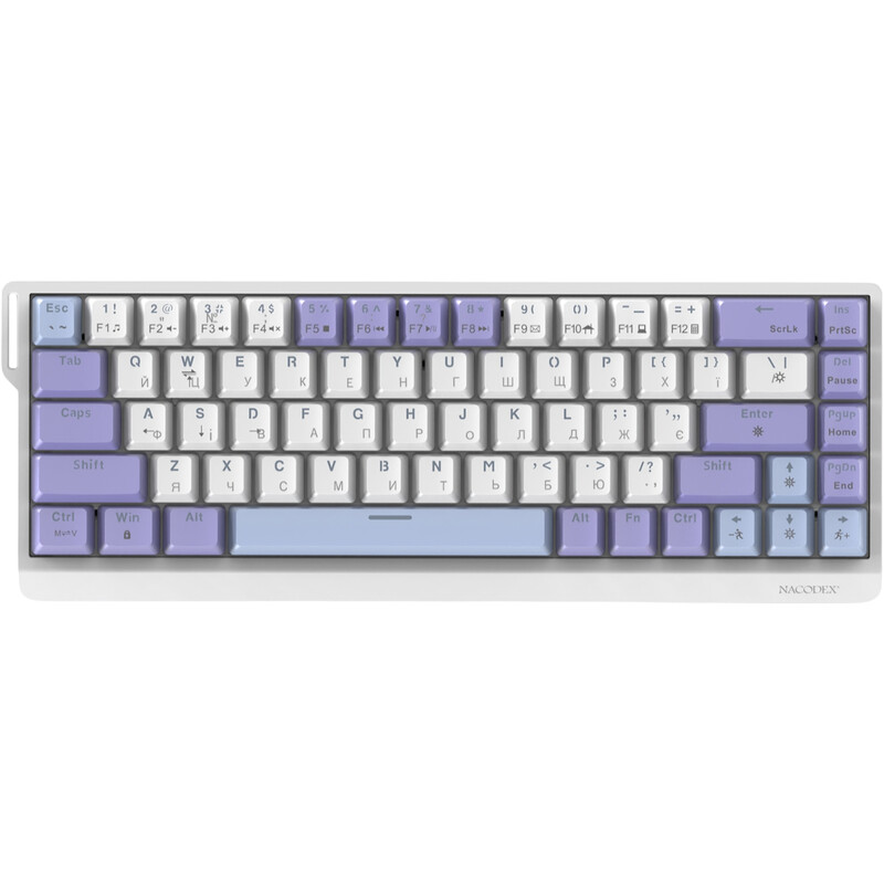 Клавіатура Ajazz NK68 V2 Red Switch Purple/White (NK68-V2-R-PWB)