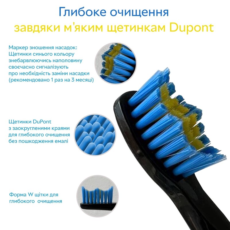 Насадки для зубной щетки Pecham Travel Black (4820301550051)