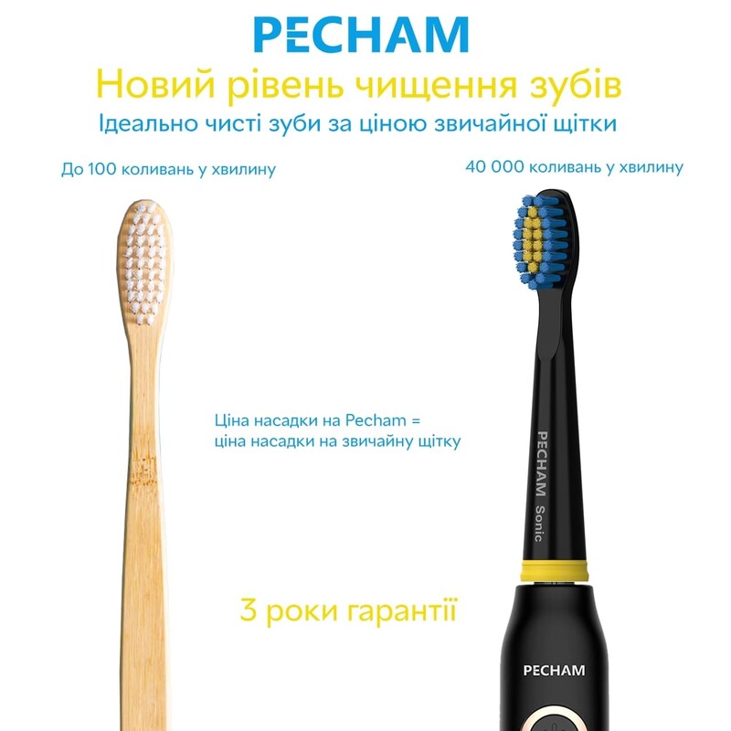Насадки для зубной щетки Pecham Travel Black (4820301550051)