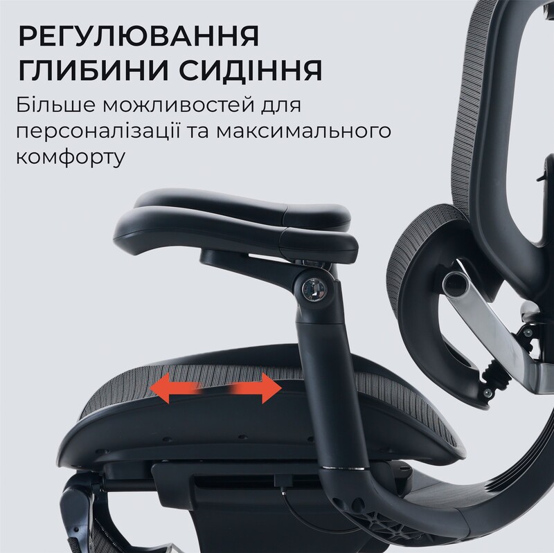 Крісло офісне Sihoo Doro C300 PRO V2 Black з підставкою для ніг (C300-PRO-V2-B101-JT)