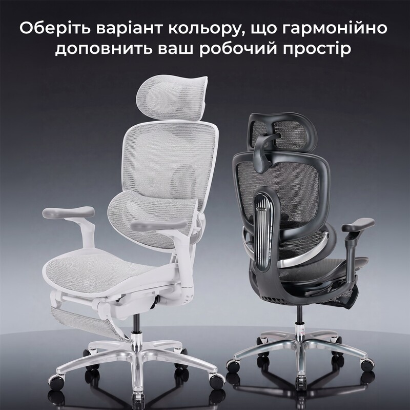 Крісло офісне Sihoo Doro C300 Lite V2 Black з підставкою для ніг (C300-LITE-V2-B101-JT)