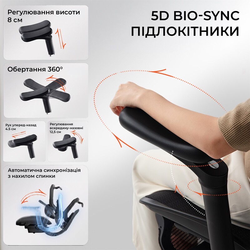 Крісло офісне Sihoo Doro C300 Lite V2 Black (C300-LITE-V2-B101)