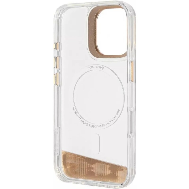 Чехол-накладка Kajsa Aluminium Shield with Magnetic Ring для iPhone 16 Light Gold
