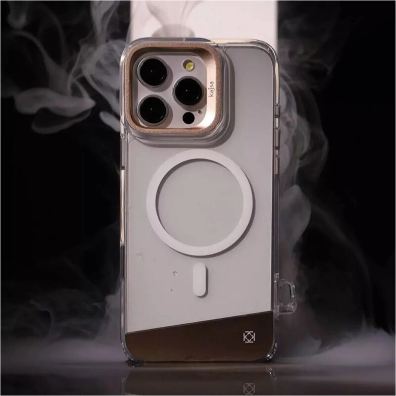 Чохол-накладка Kajsa Aluminium Shield with Magnetic Ring для iPhone 16 Silver