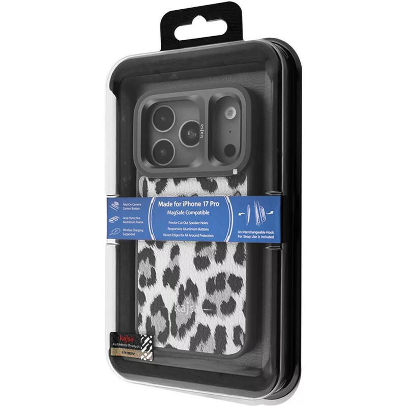 Чохол-накладка Kajsa Leopard Pattern with Magnetic Ring для iPhone 17 Pro Desert Titanium