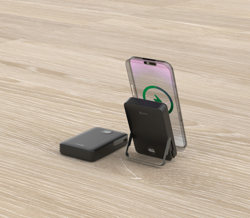 Універсальна мобільна батарея Atria 10000mAh 15W Black (WPD-W57B)