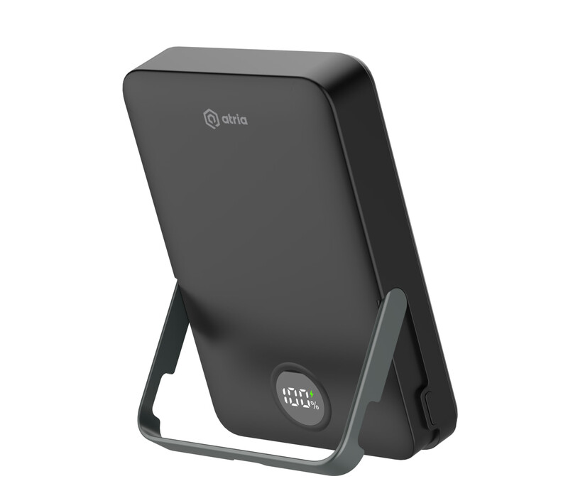 Універсальна мобільна батарея Atria 10000mAh 15W Black (WPD-W57B)
