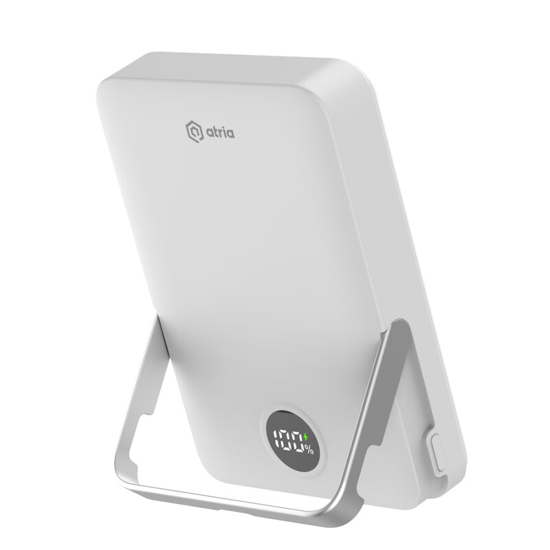 Універсальна мобільна батарея Atria 10000mAh 20W White (WPD-W57)