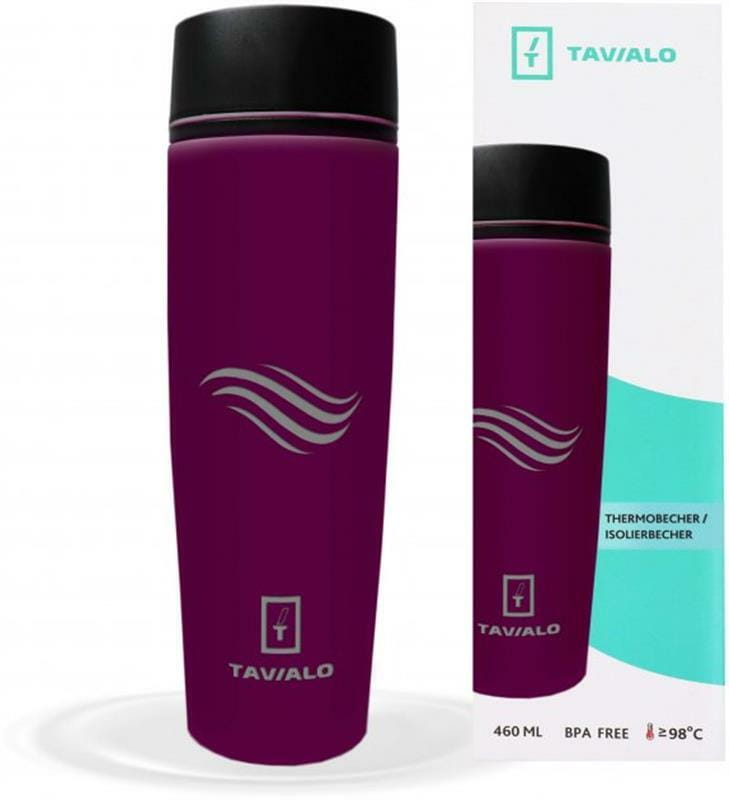 Термобутылка Tavialo 460 мл матовый бордовый + 2 уплотнительных кольца (190460103)