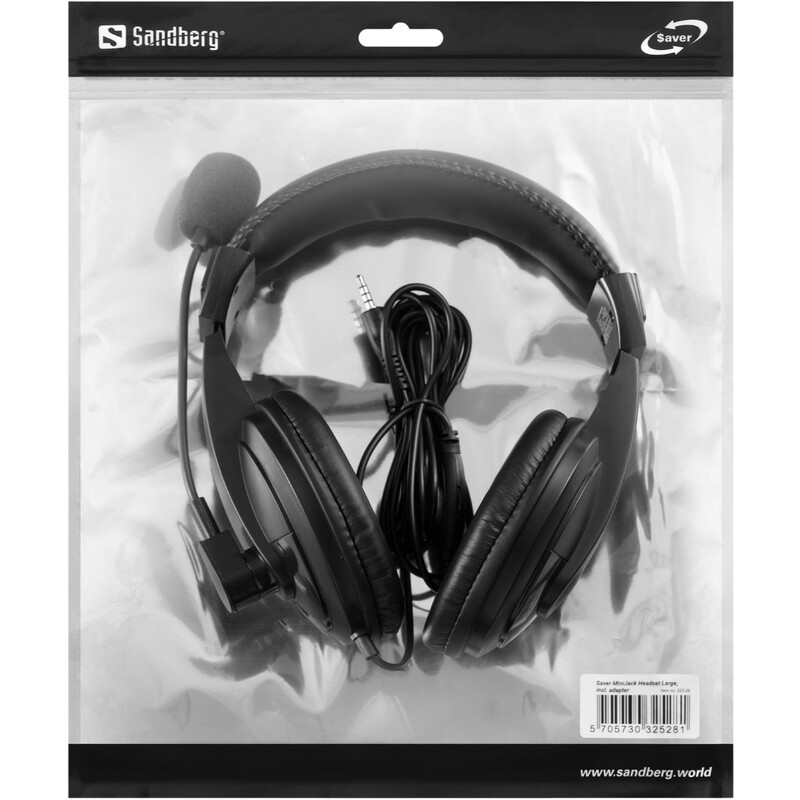 Гарнитура Sandberg Saver MiniJack Headset Large Black (325-28)