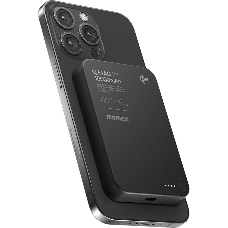 Універсальна мобільна батарея Momax Q.Mag X1 10000mAh 20W Black (IP136Q2D)