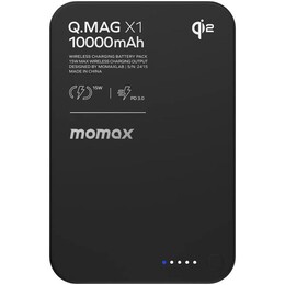 Універсальна мобільна батарея Momax Q.Mag X1 10000mAh 20W Black (IP136Q2D)