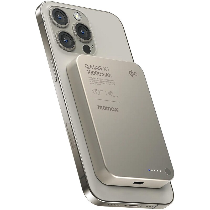 Універсальна мобільна батарея Momax Q.Mag X1 10000mAh 20W Titanium (IP136Q2L)