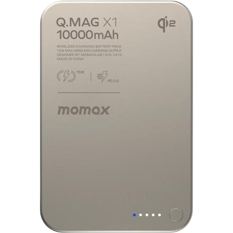 Універсальна мобільна батарея Momax Q.Mag X1 10000mAh 20W Titanium (IP136Q2L)