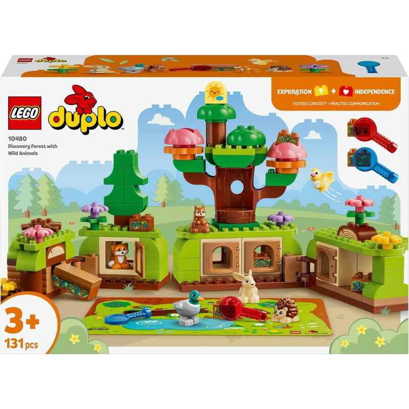 Конструктор LEGO Duplo Town Ліс відкриттів із дикими тваринами (10480)