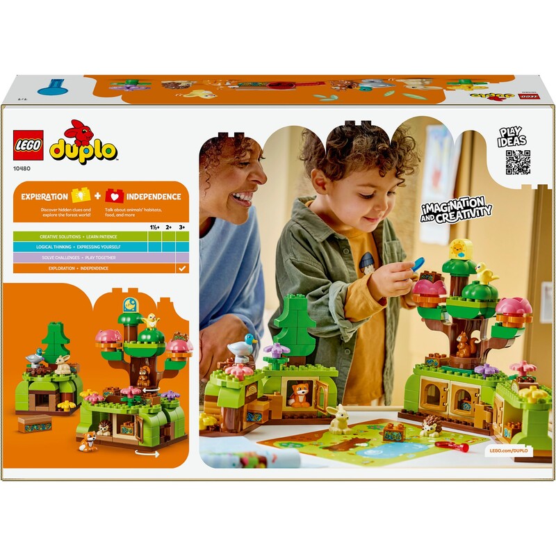 Конструктор LEGO Duplo Town Ліс відкриттів із дикими тваринами (10480)