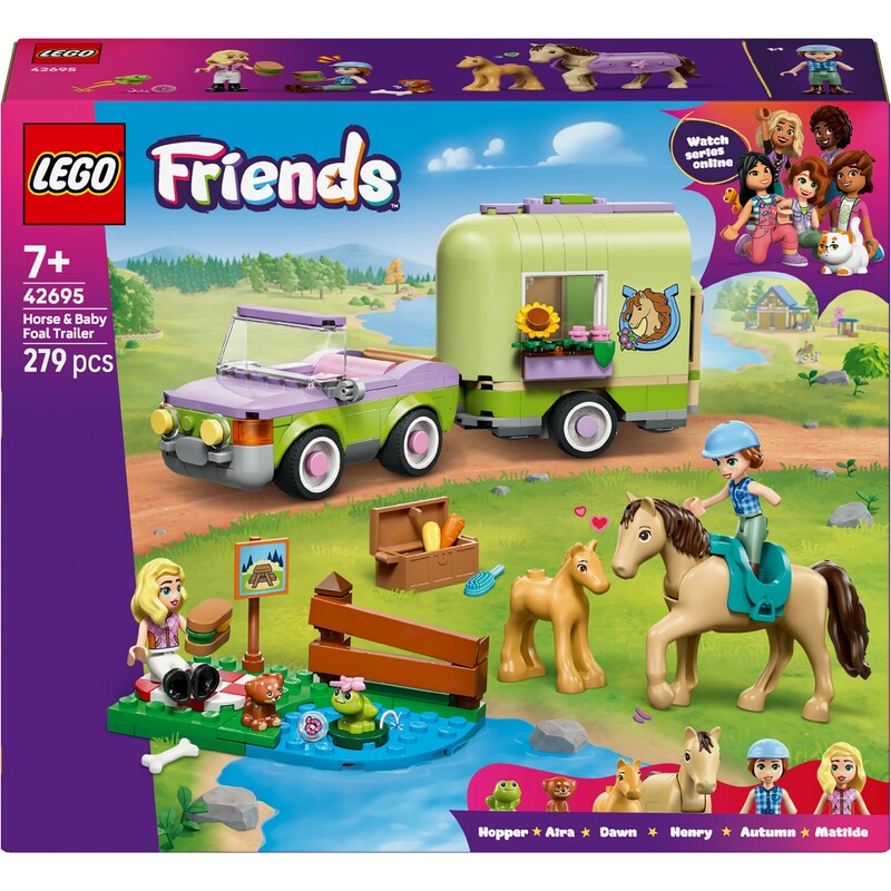 Конструктор LEGO Friends Прицеп для лошади и жеребенка (42695)
