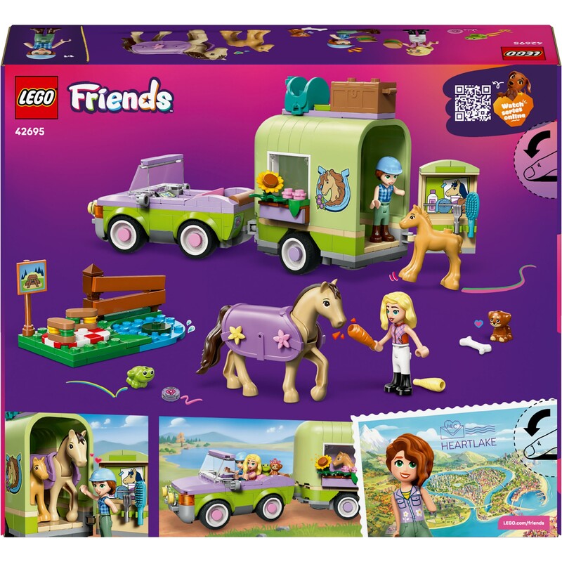 Конструктор LEGO Friends Прицеп для лошади и жеребенка (42695)