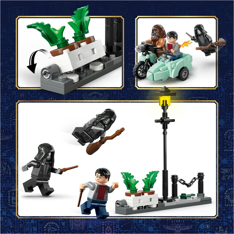 Конструктор LEGO Harry Potter Геґрід і Гаррі: Втеча з Тисової вулиці (76459)