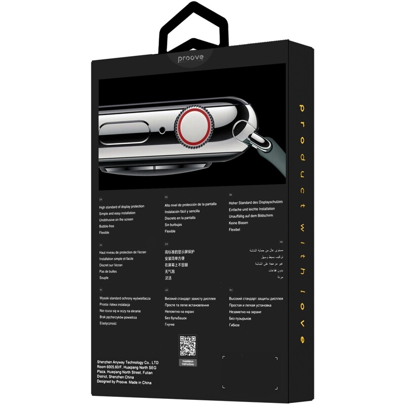 Захисне скло Proove Achilles для Apple Watch Series 7/8/9 45 mm Black (PGPWS945MM01)