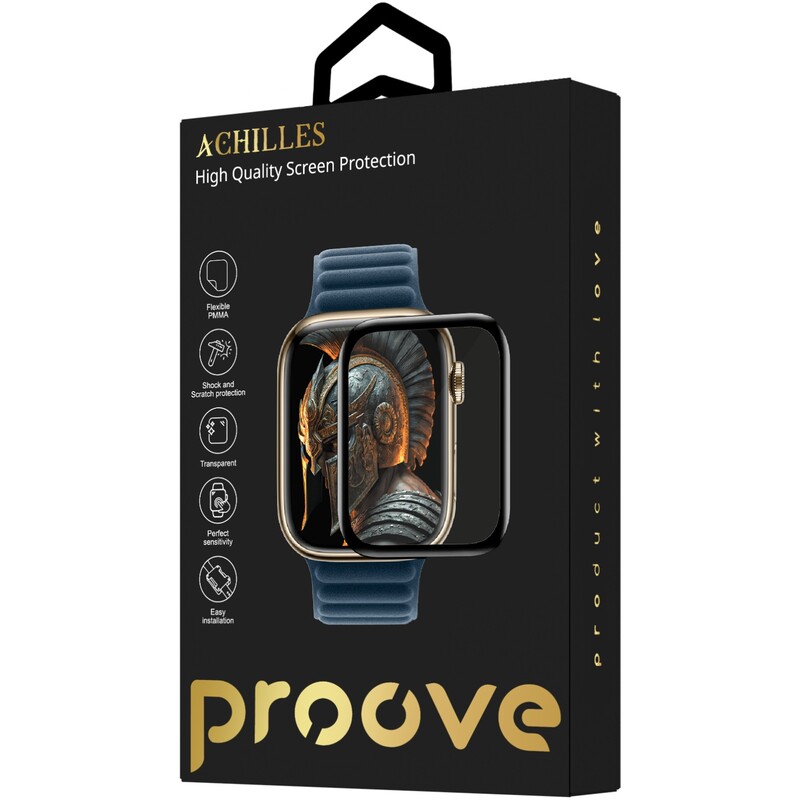 Захисне скло Proove Achilles для Apple Watch Series 7/8/9 45 mm Black (PGPWS945MM01)