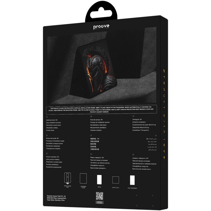 Захисне скло Proove Achilles Installation Box для iPad Pro 11 2018-2022/ Air 10.9 2020-2022 Transparent (PGPAIBIA1090)