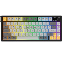 Клавиатура беспроводная Ajazz AF82 Black/Gray/Yellow (AF82-BGY)