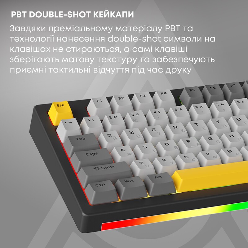 Клавіатура бездротова Ajazz AK820 V2 Coconut Flake Switch Purple/White/Blue (AK820-V2-CF-PWB)