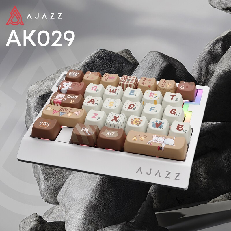 Клавіатура Ajazz AK029 Meow Magnetic Switch White (AK029-M-Y)