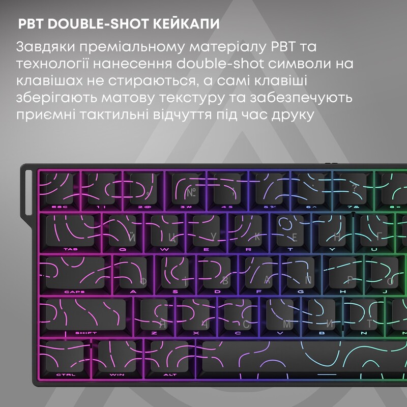 Клавіатура Ajazz AK680 V2 Ice Island Magnetic Switch Gray/Black (AK680-V2-I-GB)