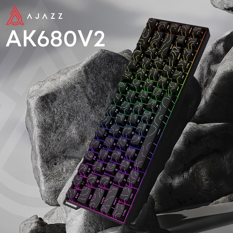 Клавіатура Ajazz AK680 V2 Ice Island Magnetic Switch Black (AK680-V2-I-S-B)