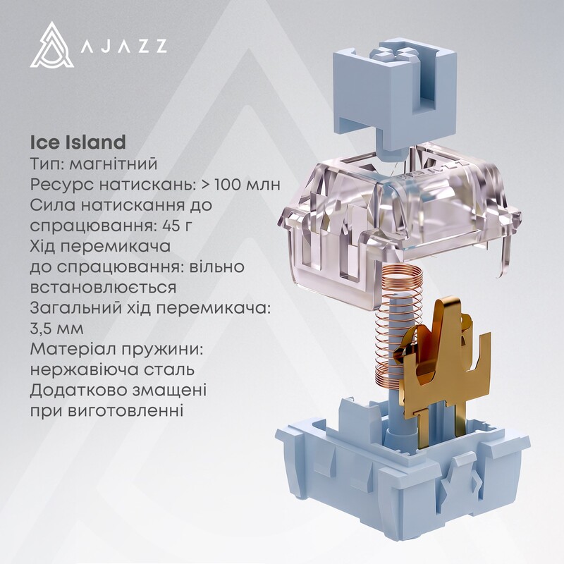 Клавіатура Ajazz AK680 V2 Ice Island Magnetic Switch Black (AK680-V2-I-S-B)