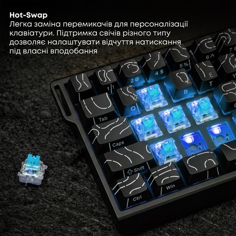 Клавіатура Ajazz AK680 V2 Ice Island Magnetic Switch White (AK680-V2-I-S-W)
