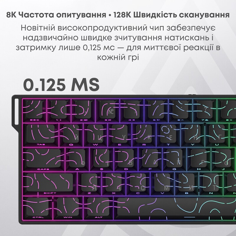 Клавіатура Ajazz AK680 V2 Ice Island Magnetic Switch White (AK680-V2-I-S-W)