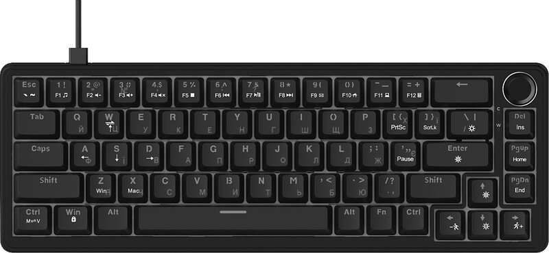 Клавіатура Ajazz AK690 Peach Mist Switch Black (AK690-PM-B)