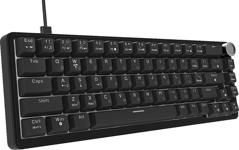 Клавіатура Ajazz AK690 Peach Mist Switch Black (AK690-PM-B)