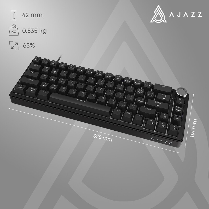 Клавіатура Ajazz AK690 Peach Mist Switch Black (AK690-PM-B)