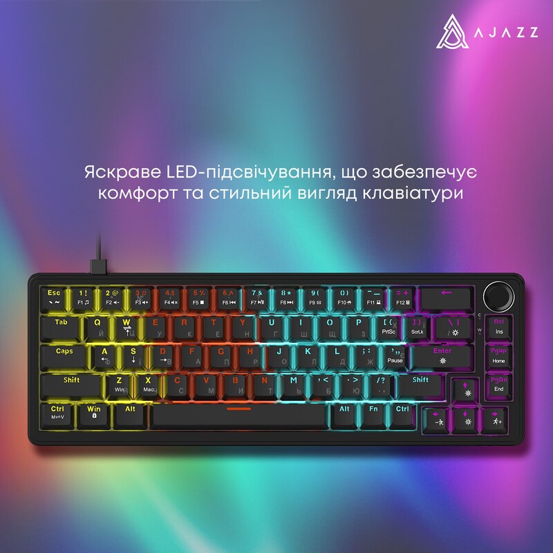 Клавіатура Ajazz AK690 Peach Mist Switch Black (AK690-PM-B)