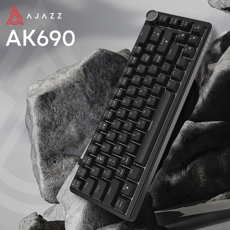 Клавіатура Ajazz AK690 Peach Mist Switch Black (AK690-PM-B)