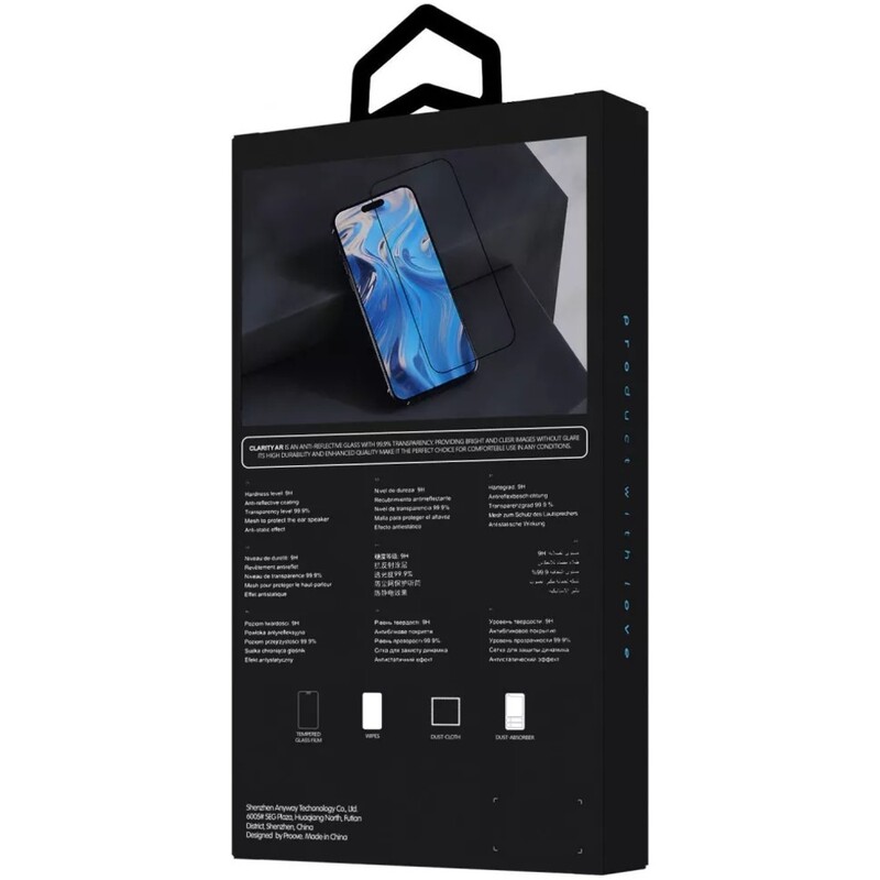 Защитное стекло Proove Clarity AR для iPhone 17 Air Black (PGCARI17A001)
